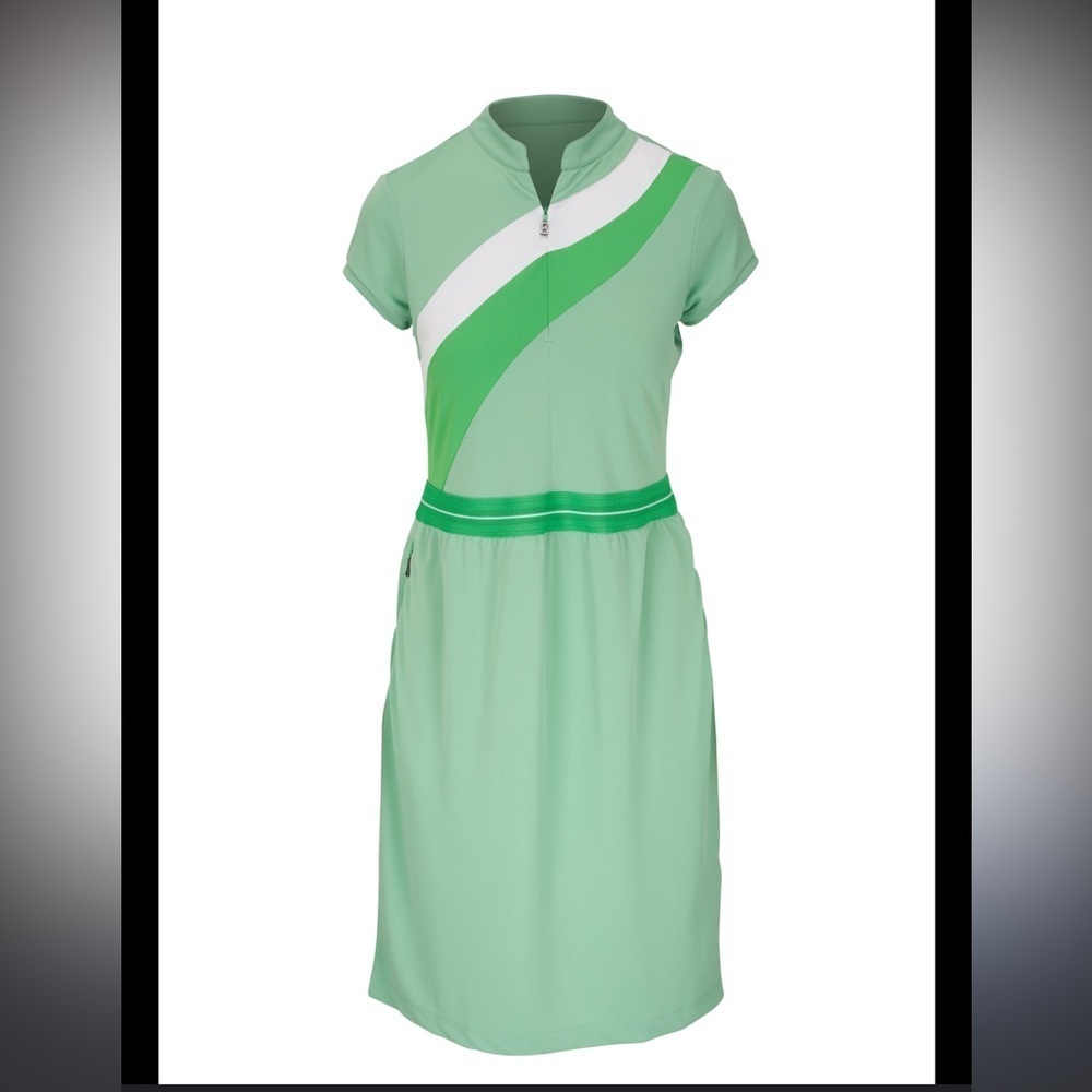 BOGNER
Gini Green & White Functional Wave Dress NEW